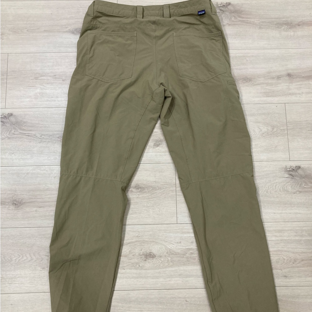 Patagonia Spandex Stretch Hiking Pants Khaki Brown sz 35” x 31”